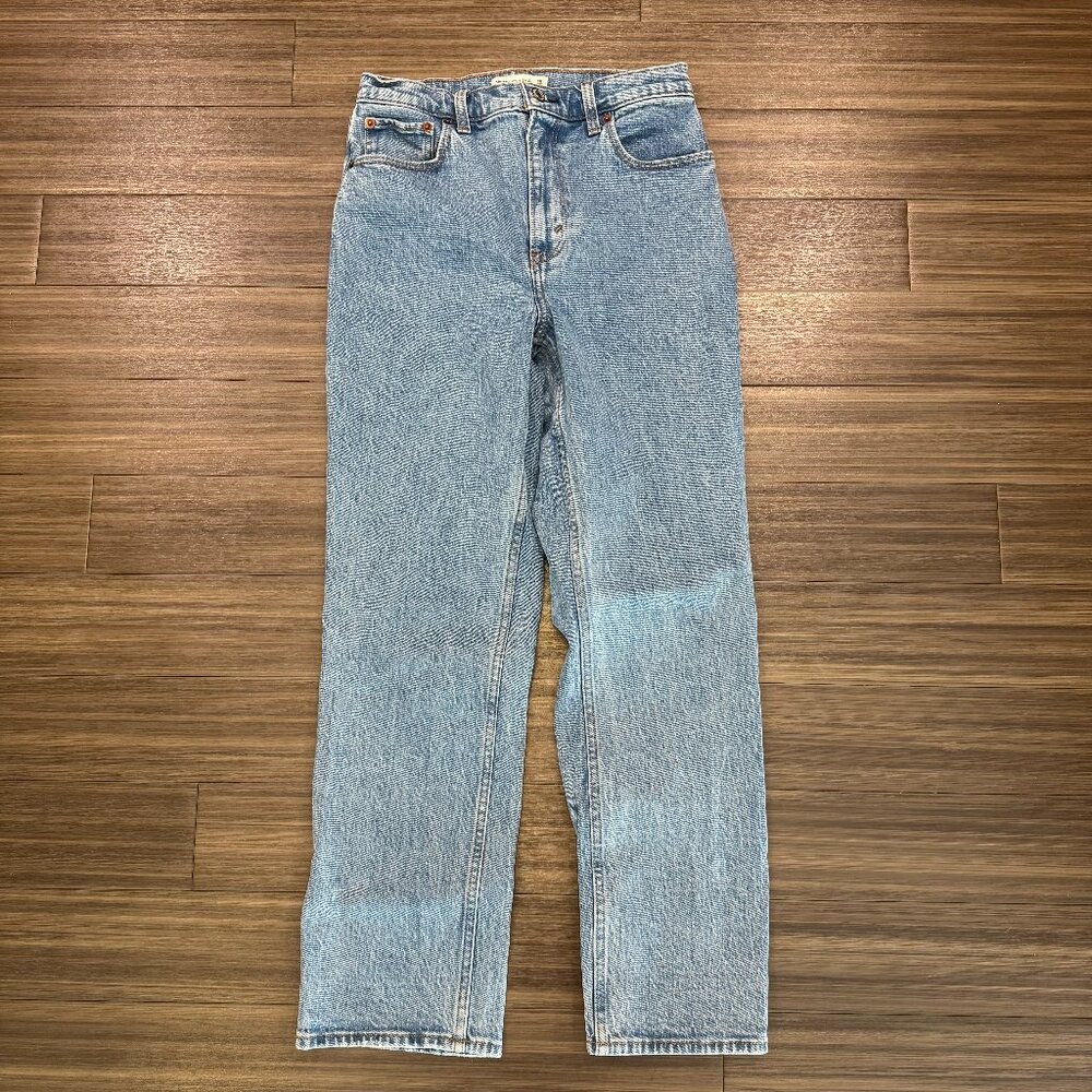 Abercrombie & Fitch Women's 28 6 S Y2K Straight Light Blue Jeans Ultra High Rise